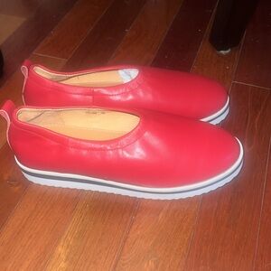 Red Sneakers with Slip-On Design and Comfortable Fit